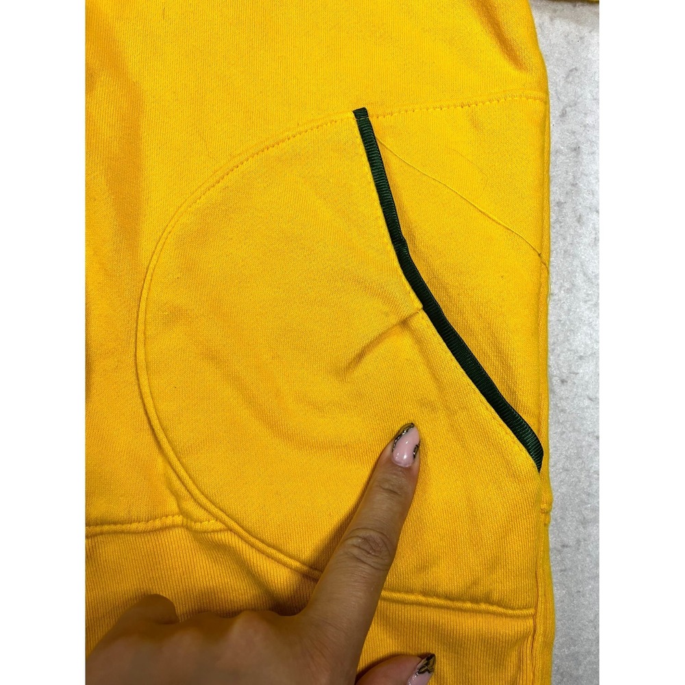 Green Bay Packers Hoodie Mens Small Yellow Reebok Football NFL Full Zip Athletic - Picture 7 of 12
